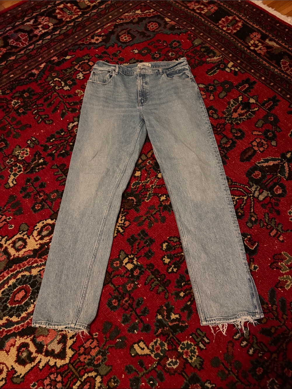 Abercrombie & Fitch Light Blue High-Rise '90s Straight Jeans